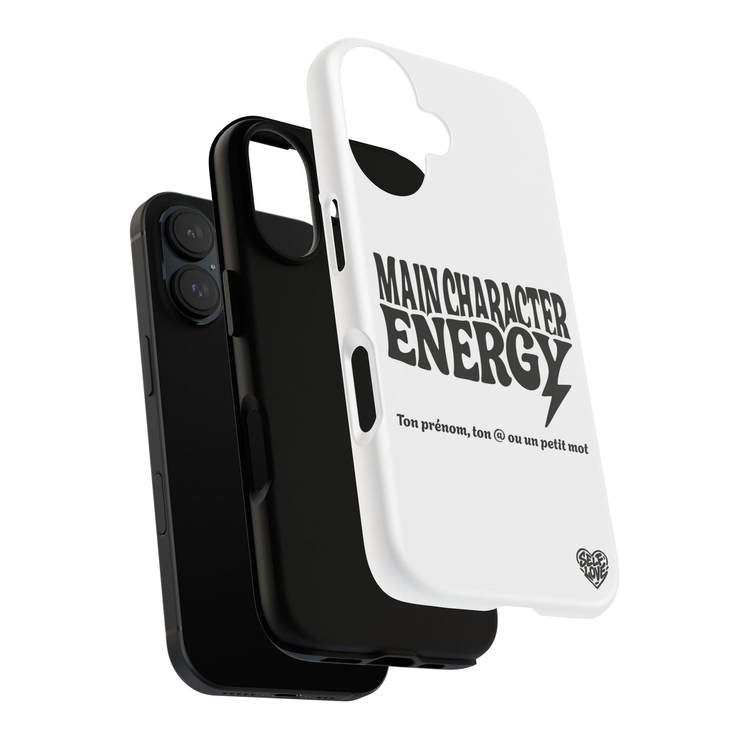 Main Character Energy - Coque iPhone (blanc)