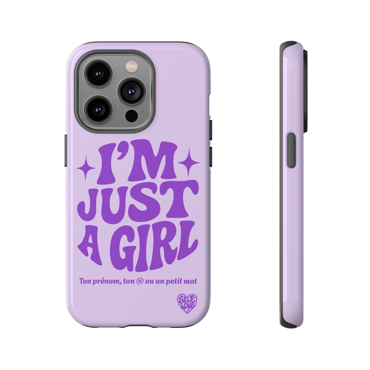 Im Just A Girl - Coque iPhone (violet)