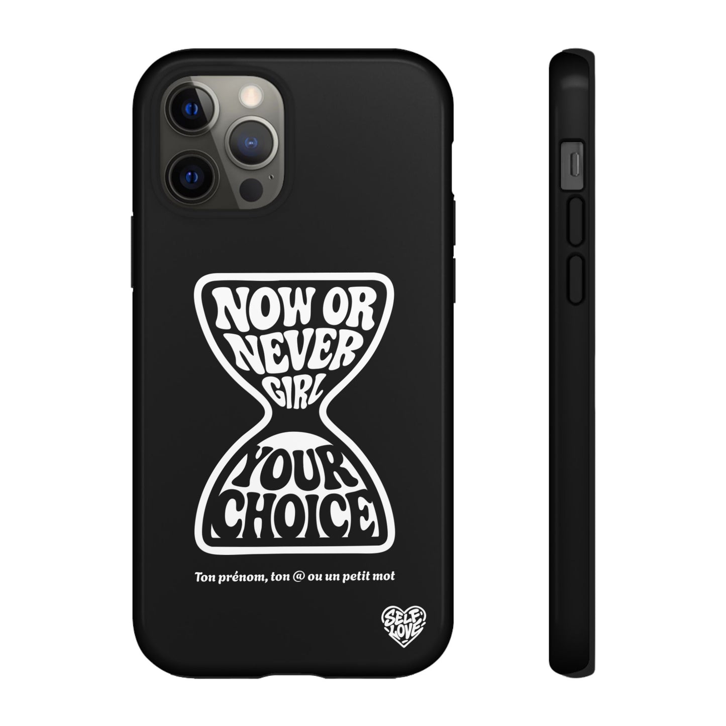 Now Or Never Girl - Coque iPhone (noir)