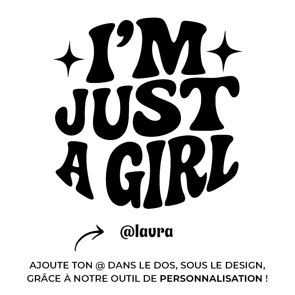 Im Just A Girl - Gourde (noir)