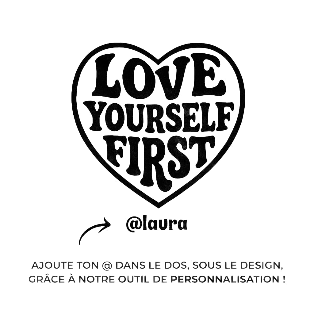 Love Yourself First - Gourde (noir)