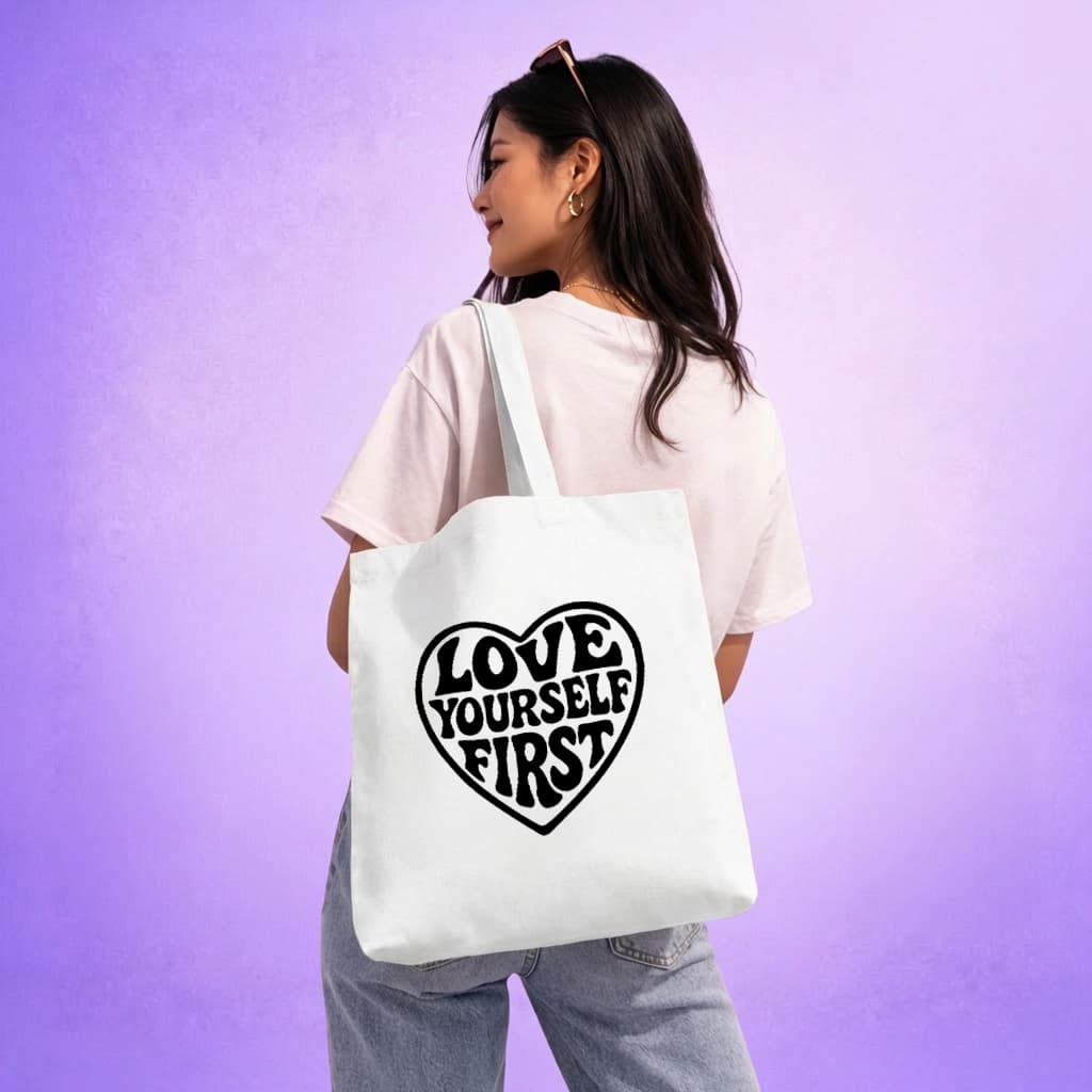 Love Yourself First - Tote bag (noir)