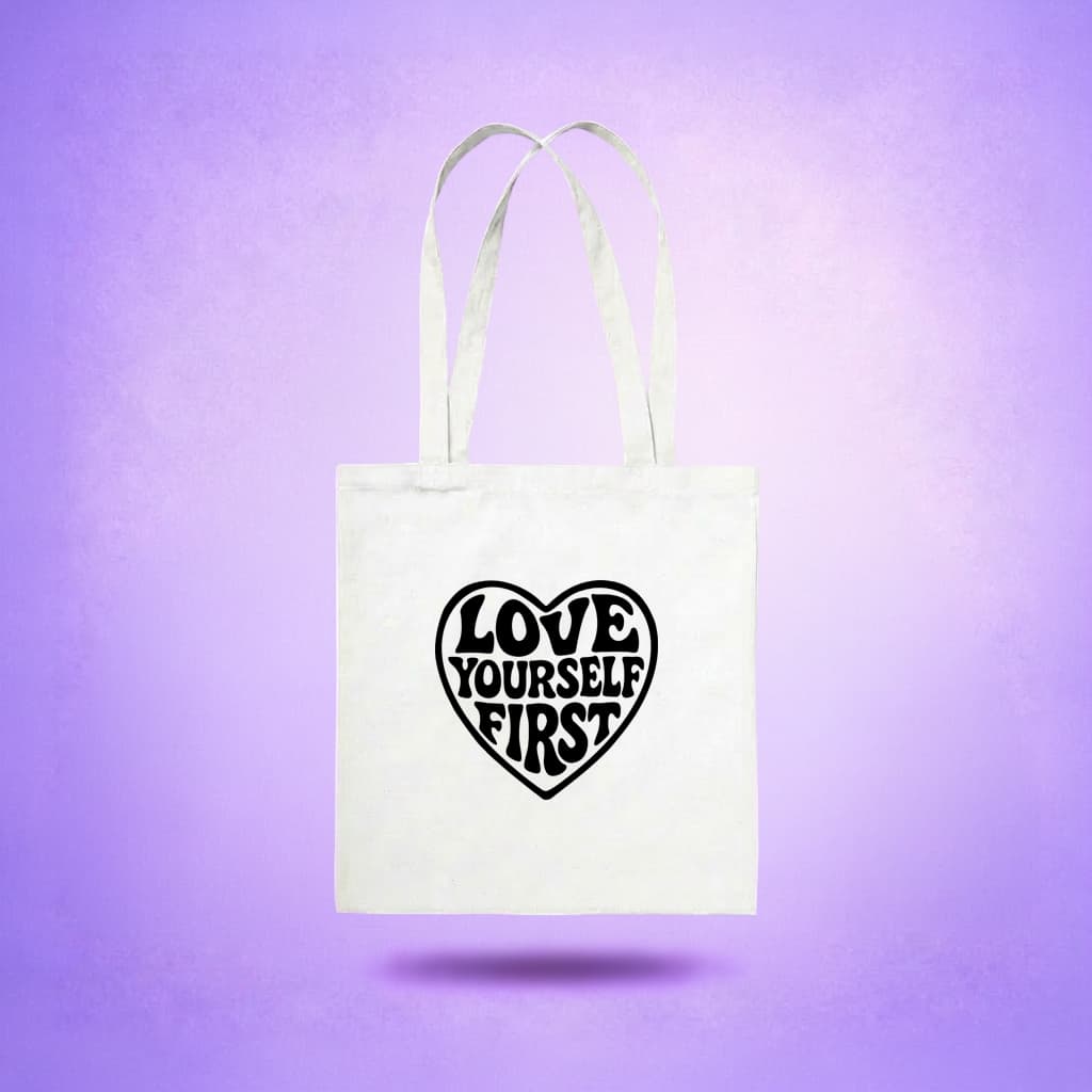 Love Yourself First - Tote bag (noir)